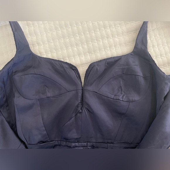 Bardot Adeline Midi Lace Sheath Dress in Navy - Picture 7 of 10